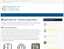 Tablet Screenshot of hygrometer.net